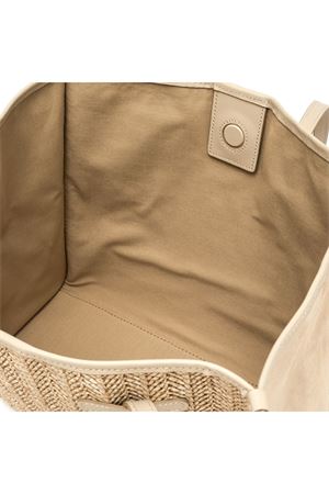 Borsa in paglia beige a spina di pesce GIANNI CHIARINI | BS12360COMMMDN211